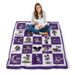 east carolina pirates mickey minnie purple white blanket best selling