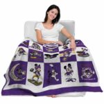 east carolina pirates mickey minnie purple white blanket best selling