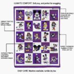 east carolina pirates mickey minnie purple white blanket best selling