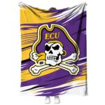 east carolina pirates paint streaks purple white blanket best selling