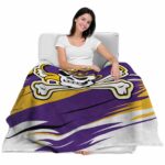east carolina pirates paint streaks purple white blanket best selling