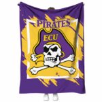 east carolina pirates splatter effect purple blanket best selling