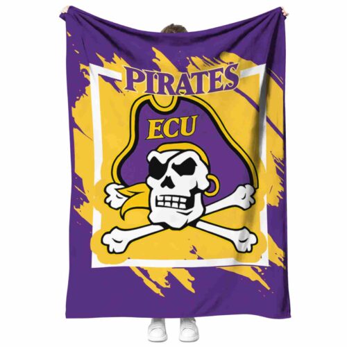 east carolina pirates splatter effect purple blanket best selling