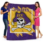 east carolina pirates splatter effect purple blanket best selling