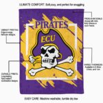 east carolina pirates splatter effect purple blanket best selling