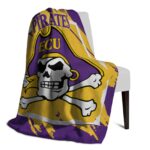 east carolina pirates splatter effect purple blanket best selling