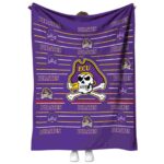 east carolina pirates striped pattern purple blanket best selling