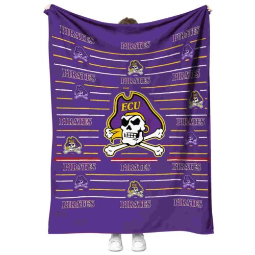 east carolina pirates striped pattern purple blanket best selling