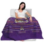 east carolina pirates striped pattern purple blanket best selling
