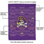 east carolina pirates striped pattern purple blanket best selling
