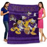 east carolina pirates three musketeers purple blanket best selling