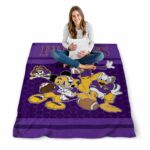 east carolina pirates three musketeers purple blanket best selling