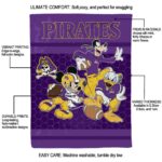 east carolina pirates three musketeers purple blanket best selling