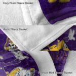 east carolina pirates three musketeers purple blanket best selling