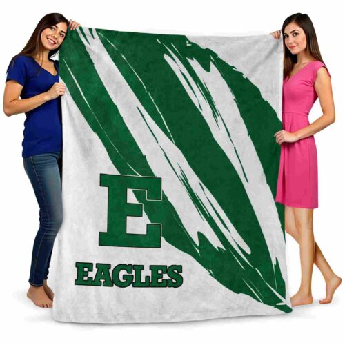 eastern michigan eagles brushstrokes green white blanket fashion forward