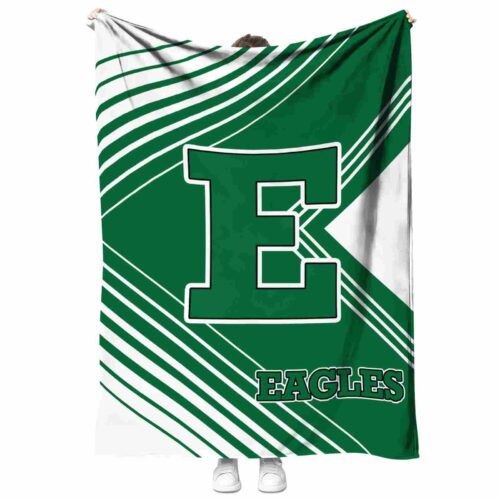 eastern michigan eagles diagonal stripes green blanket best selling