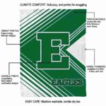 eastern michigan eagles diagonal stripes green blanket best selling
