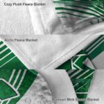 eastern michigan eagles diagonal stripes green blanket best selling