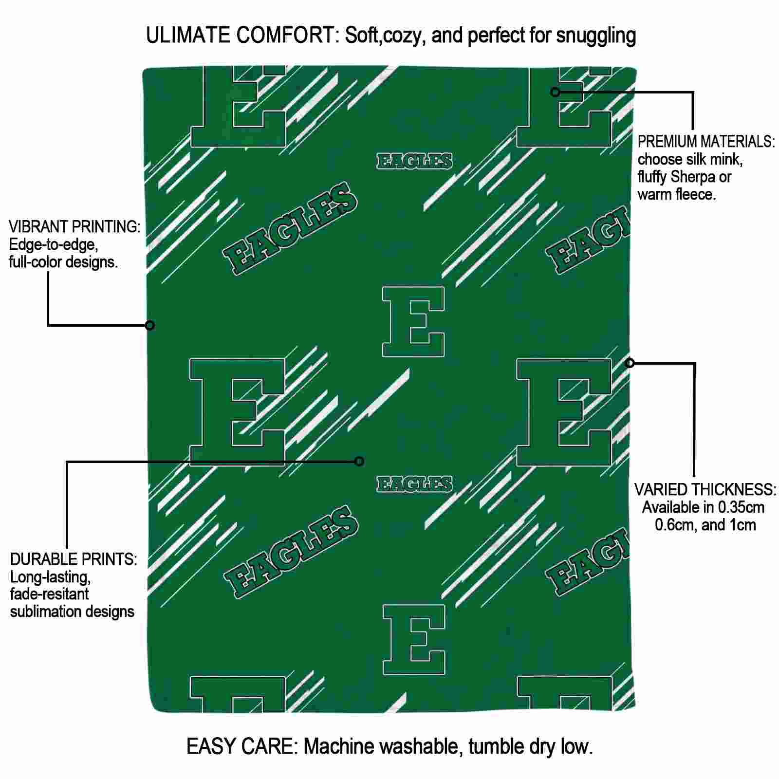 eastern michigan eagles fan spirit green blanket new arrival eastern michigan eagles fan spirit green blanket new arrival