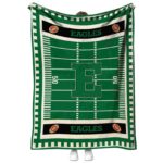 Eastern Michigan Eagles Football Field Green Blanket 1 eastern michigan eagles football field green blanket best selling