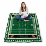 eastern michigan eagles football field green blanket best selling