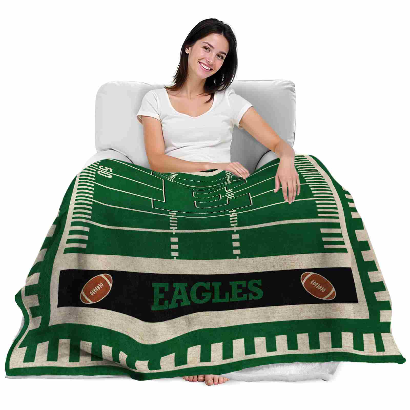 eastern michigan eagles football field green blanket latest model eastern michigan eagles football field green blanket latest model