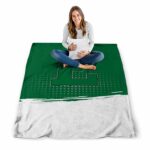 eastern michigan eagles gradient dots green blanket best selling