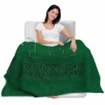 eastern michigan eagles grunge texture green blanket latest model