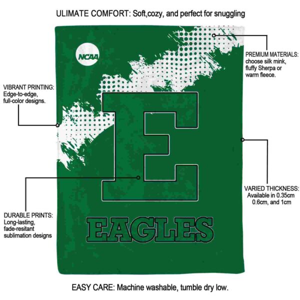 eastern michigan eagles grunge texture green blanket new arrival