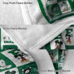 eastern michigan eagles mickey minnie green white blanket best selling