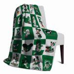 eastern michigan eagles mickey minnie green white blanket best selling
