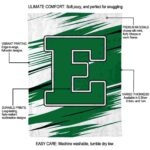 eastern michigan eagles paint streaks green white blanket best selling