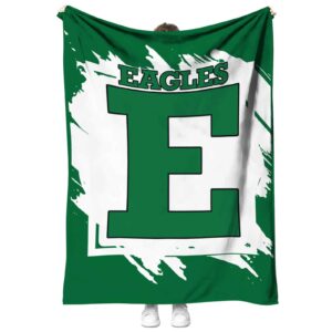 eastern michigan eagles splatter effect green blanket best selling