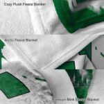 eastern michigan eagles splatter effect green blanket best selling