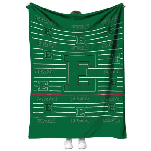 eastern michigan eagles striped pattern green blanket best selling