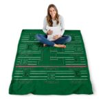 eastern michigan eagles striped pattern green blanket best selling