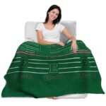 eastern michigan eagles striped pattern green blanket best selling