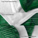 eastern michigan eagles striped pattern green blanket best selling