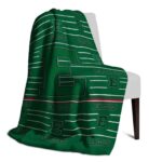eastern michigan eagles striped pattern green blanket best selling