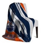 edmonton oilers brushstrokes blue white blanket top rated