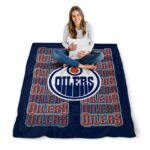 edmonton oilers fan pride blue blanket high quality