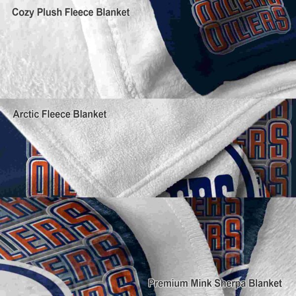 edmonton oilers fan pride blue blanket premium grade