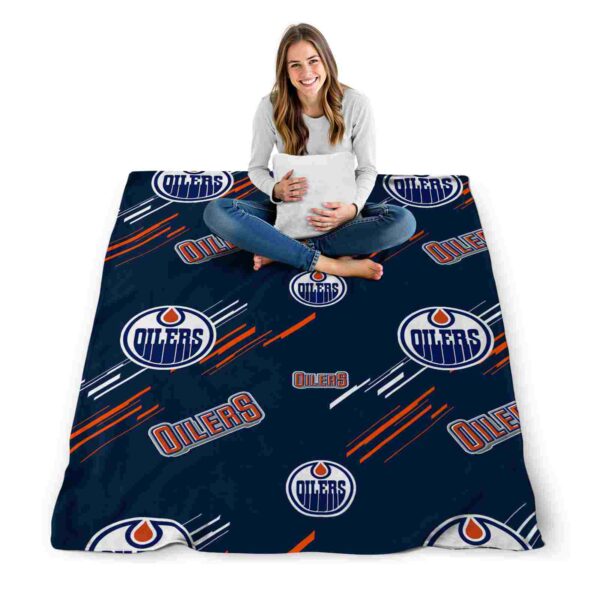 edmonton oilers fan spirit blue blanket high quality