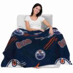 edmonton oilers fan spirit blue blanket latest model