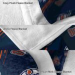 edmonton oilers fan spirit blue blanket premium grade