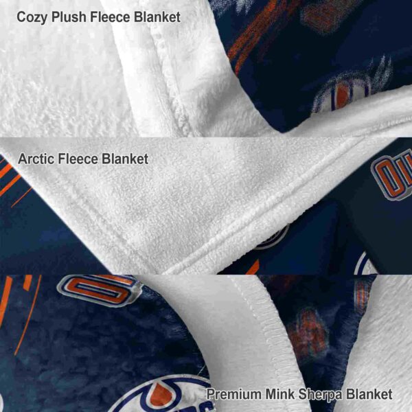edmonton oilers fan spirit blue blanket premium grade
