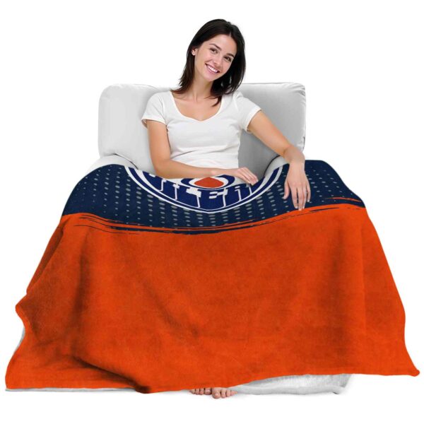 edmonton oilers gradient dots blue blanket latest model