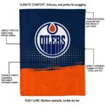 edmonton oilers gradient dots blue blanket new arrival
