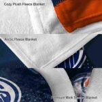 edmonton oilers gradient dots blue blanket premium grade