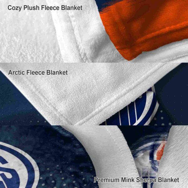 edmonton oilers gradient dots blue blanket premium grade